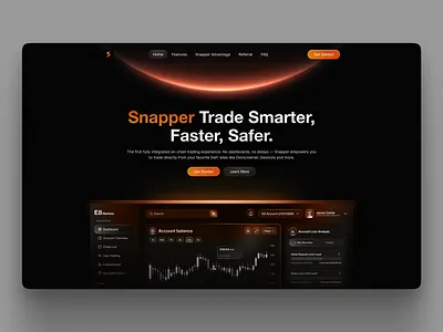 Trading Landing Page blockchain crypto trading hero homepage landing landing page trade trading web design web3