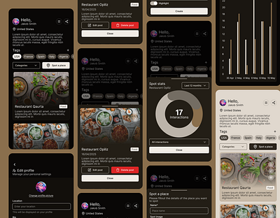 Spotlist mobile first restaurants spots ui ux web app design