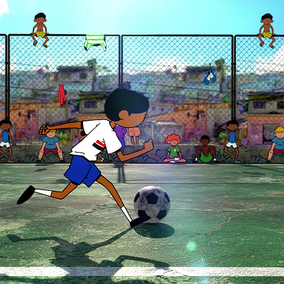 Nostalgia 3d 3d animation after effects animation art blender childhood football illustration motion design motion graphics nostalgia soccer street são paulo