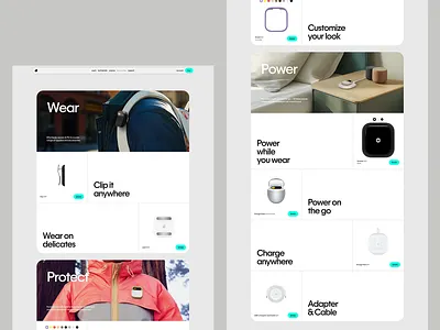 Smart Wearable Product Website clean layout device branding digital product ecommerce interface minimal design modern store modular grid online catalog product page product website responsive layout sleek interface smart devices tech product typography ui concept ux showcase ux ui visual hierarchy wearable technology