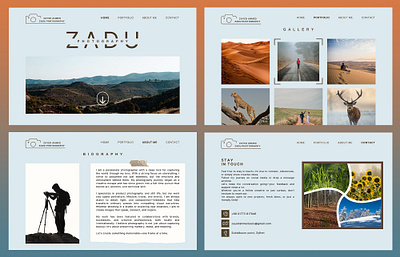 Zadu Photography – Elegant & Story-Driven Portfolio Website UI cleanui creativeportfolio designinspiration dribbbleshowcase minimaldesign photographerprofile photographywebsite portfolioui ui uxuidesign webdesign