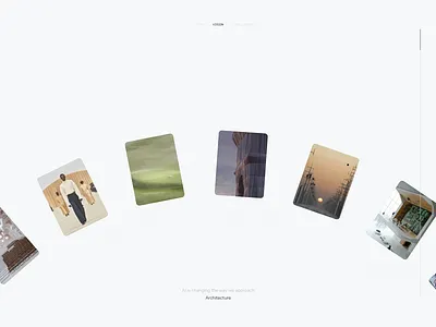 AI-Powered Visual Architecture Interface ai visuals animated interface architectural ui card animation concept design creative ux curated imagery design minimalism digital architecture futuristic layout gallery scroll interactive gallery layout innovation smooth transitions ui design user focus user immersion ux design visual carousel web experience