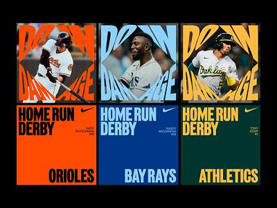 Home Run Typography Series athlete branding baseball poster blocking custom type dynamic posters fan engagement graphic energy hero section kinetic typography modern sports player spotlight sports branding sports marketing typographic rhythm typography series urban edge vibrant layout warped text