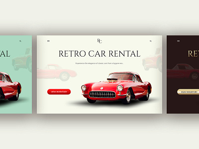Luxury Vintage Car Booking – Landing Page UI carrental classiccars design elegantwebdesign landingpage landingpageui luxurybooking retrodesign ui uxui vintagecar webdesign