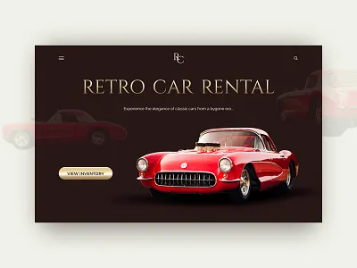 Luxury Vintage Car Booking – Landing Page UI carrental classiccars design elegantwebdesign landingpage landingpageui luxurybooking retrodesign ui uxui vintagecar webdesign