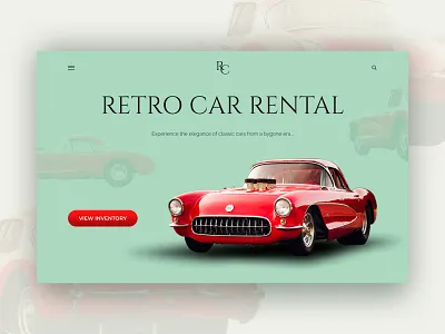 Luxury Vintage Car Booking – Landing Page UI carrental classiccars design elegantwebdesign landingpage landingpageui luxurybooking retrodesign ui uxui vintagecar webdesign
