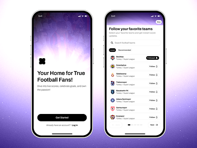 Goalify – Live Football Score App app football goal livescore match mobileapp ui uidesign ux uxdesign