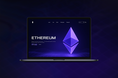 Concept homepage UI design for Ethereum crypto cryptocurrency homepage ui ui design web web design
