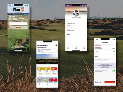 Plan A Technologies - Golf App branding casino design golf graphic design icon illustration mobile mobile app ui ux vector