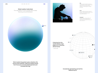 Amra: Global Music Royalties Web Platform UI amra platform blue clean data visualization design global global platform landing page modern clean modern ui platform design sphere ui ui design user experience ux ux design uxui web web platform