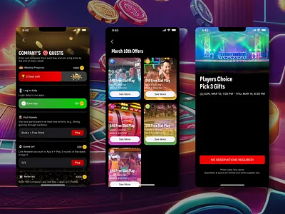 Plan A Technologies - Rewards Casino App branding casino design graphic design icon illustration logo mobile rewards ui ux vector