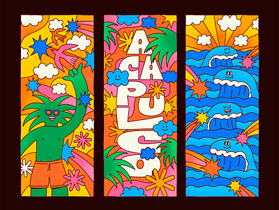 ACAPULCO SURFBOARDS boarddesign brandingillustration commercialillustration customsurfboard illustrationforbrands lettering mexicanillustration surfart surfboarddesign surfillustration tropicalvibes