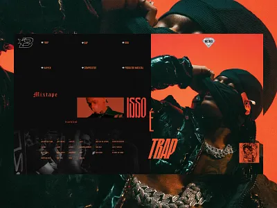 Hero Section - Brandão art direct design editorial design graphic design hero section music musician trap ui user interface web design