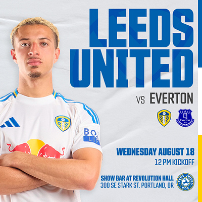 Leeds United Portland english football event graphic design leeds united social media sports