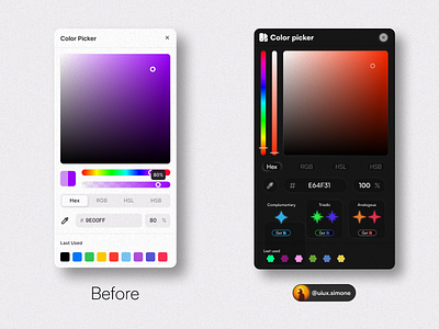 Color Picker Redesign color picker creative tools figma interface redesign ui ux design