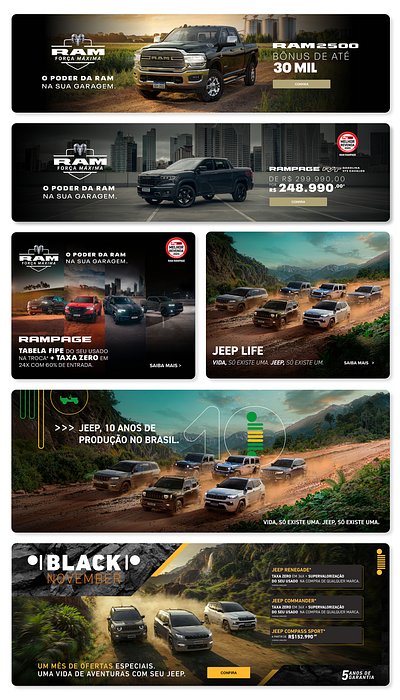 Promotional Banners | Stellantis automotive banner ads banner promotional car figma graphic design ilustrator landing page photoshop website