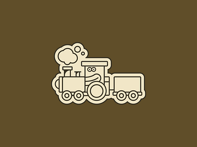 Train Illustration 2d design dribbble engine folk folkart folklore graphic graphic design illustration inspo logo railroad smoke steam train traintracks vector