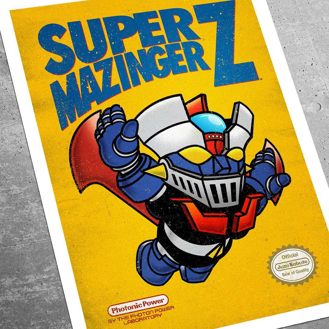 Super Mazinger Z illustration mazingerz nintendo robot supermario tranzorz vector
