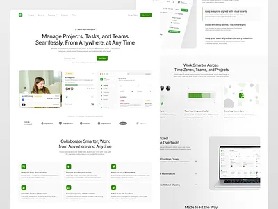 Doozy - Task Management Landing Page [Product Page] clean design landing page landing page management task landing page project management landing page task management product design product page project saas task task management ui user interfaces website website desgin