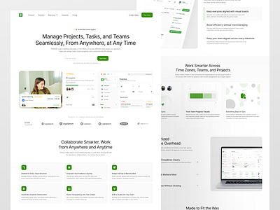 Doozy - Task Management Landing Page [Product Page] clean design landing page landing page management task landing page project management landing page task management product design product page project saas task task management ui user interfaces website website desgin