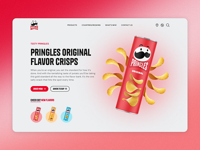 Pringles Website UI Design animation design graphic design hero design hero header ui ui design web design website ui design
