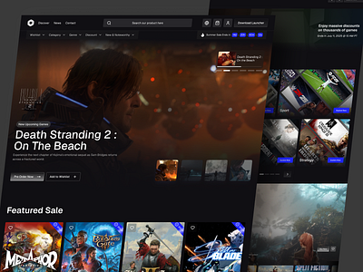 Chronos - Game Shop Website blog buy cart discount ecommerce games gameshop hero landing page launcher modern news promo sales sci fi shop uiux web design website wishlist