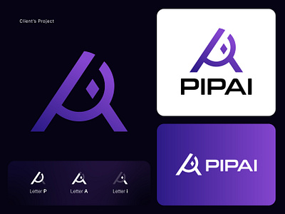 PIPAI – Logo & Brand Identity Design for AI Tech Company ai logo blockchain logo blockchain tech logo branding crypto logo fintech logo futuristic logo letter a logo letter p logo lettermark logo logo logo design logo designer saas logo startup identity tech identity web3 logo web3 startup