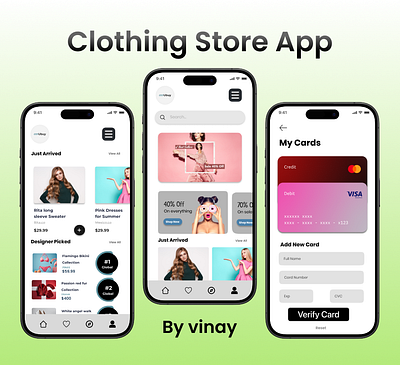 Clothing Store Mobile App/ Fashion E-Commerce App app clothing clothing store clothing store design e commerce app mobile fashion fashion design graphic design mobile app mobile app design mobile application ui