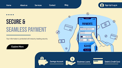 Homepage Landing Banner – Payment Page branding design graphic design illustration poster ui vector