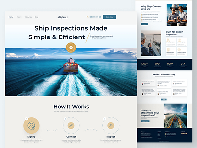 Maritime Inspection Platform UI boat clean ui design system dribbbleshots figma design industry landingpagedesign marine maritimetech prototype saasdesign ship ship inspection shipping ui design userflow uxdesign uxresearch uxuidesign webdesign