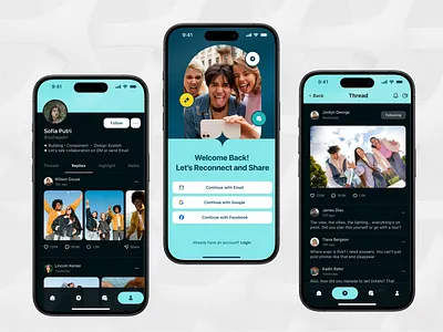 Connekt - Social Media Platform app best app design branding chat ui clean design emura message mobile motion motion graphics platform profile social media ui uiux ux web web interface design website