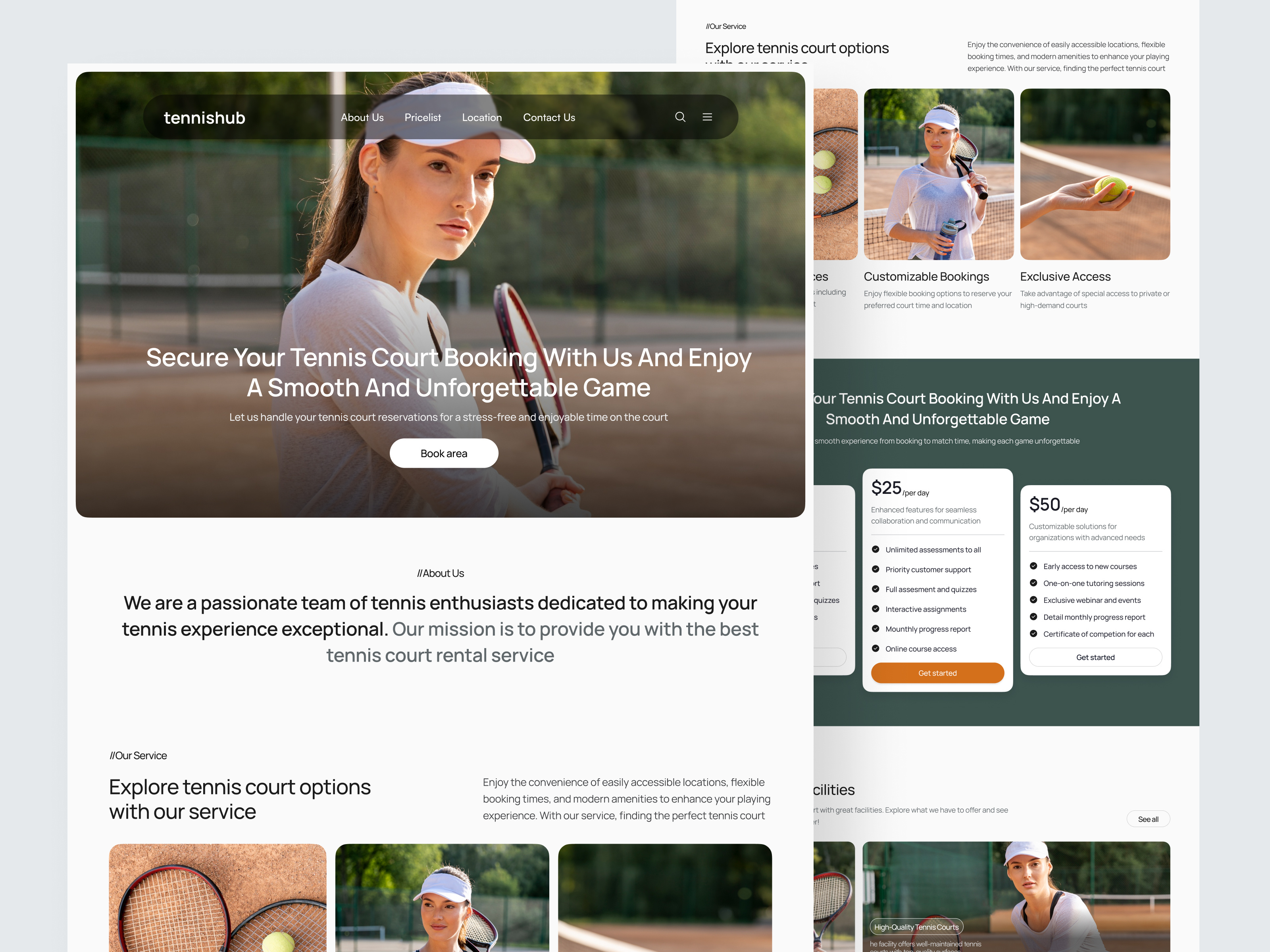 Example of Landing Page And Website Design