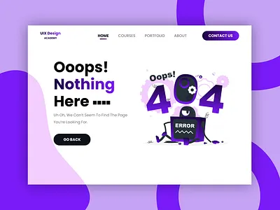 404 Page Design - 08/100 Days UI/UX Challenge 404 dailydesign dailyui error404page figma figmadesign modernui ui uiuxdesign ux
