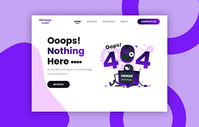 404 Page Design - 08/100 Days UI/UX Challenge 404 dailydesign dailyui error404page figma figmadesign modernui ui uiuxdesign ux