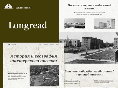 Longread of the поселка Sholokhovsky design graphic design typography ui ux веб дизайн