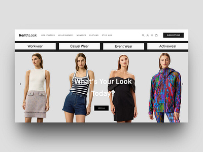 Fashion Store Landing Page branding buttons design ecommercedesign graphic design illustration landing page ui ux uxdesign