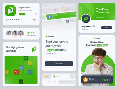 Payvexx - Cryptocurrency Exchange Logo & Branding ads design animate b2b brand brand identity branding branding concept branding design crypto currency dipa inhouse finance fintech investment saas start up visual identity wealth