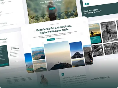 Apex Trails - Adventure Travel Website Concept case study