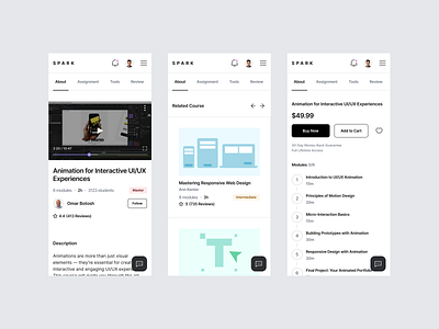 Spark responsive SAAS dashboard adaptive layout app dashboard data visualization design education figma design illustration ios mobile modern design platform responsive responsive design saas typography ui ux ux design web