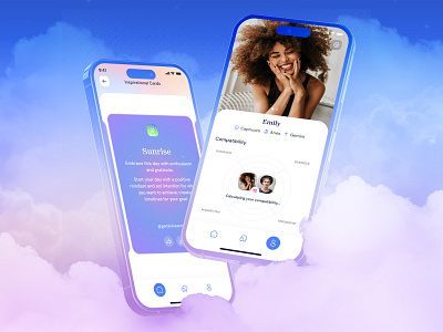 Gemini Near Me - astrology-based Mobile App app astrology app clean dating app gemini minimal mobile app mobile design web design
