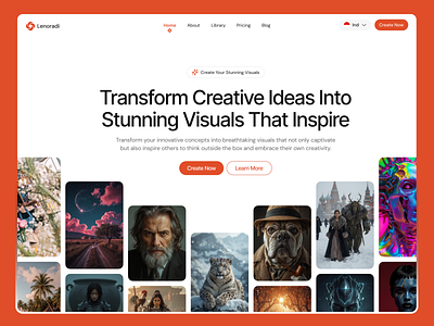 Lenoradi ai design design figma landing page ui ui design uiux ux ux design web design