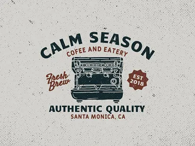 Calm Season Coffee and Eatery Graphic Design brand branding classic cloth clothing coffee concept design eatery hand drawn identity illustration logo merch merchandise retro tshirt vector vintage visual