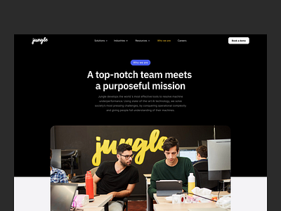 Jungle.ai live project animation charachter design energy figma illustration interaction landig page design landing page live project live website motiion ui ux web web design website yellow