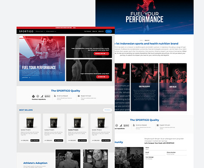 Sportigo - Fuel Your Performance graphic design landing page ui ux vector website