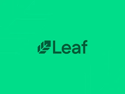 Leaf – Logo Design branding design flat graphic design green leaf leaves logo minimal minimalism minimalist saas