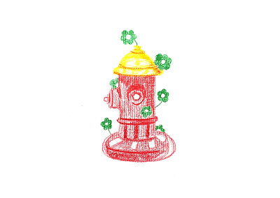 bloominghydrant blooming fire hydrant flower hand drawn illustration illustrator sketching surrealism