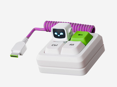 AI Robot Assistant Animation 3d animation blender