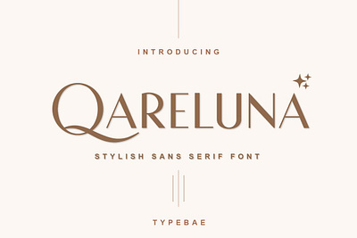 Qareluna Stylish Sans Serif Font 3d animation graphic design