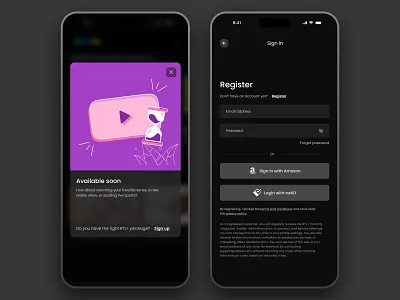 Online streaming - App redesign app redesign responsive ui ux