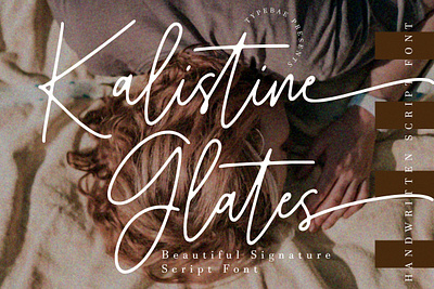 Kalistine Glates - Handwritten Script Font with Tails 3d animation graphic design logo